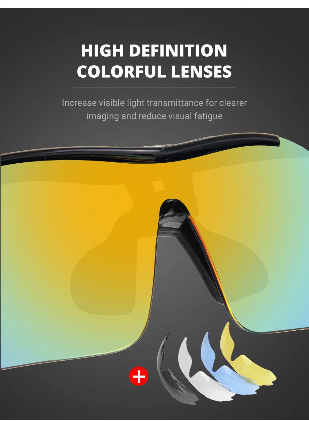 Cycling Glasses 5 Lens Mens Womens Sports Sunglasses Cycling Goggles MTB Road Anti-glare Riding Bicycle Bike Eyewear Protection