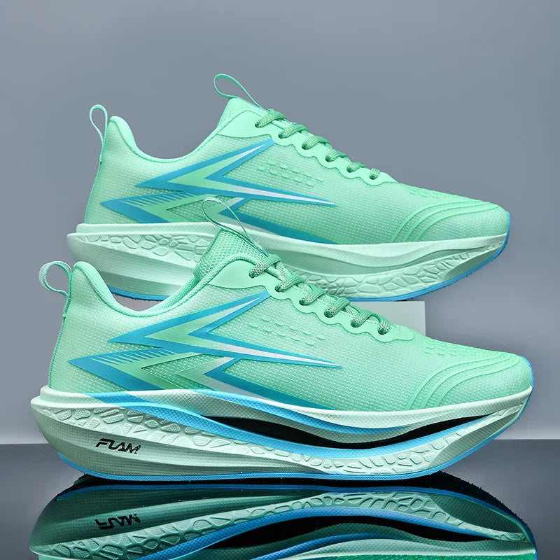 Full-Length Carbon Plate Running Shoes for Boys and Girls, New Breathable Non-Slip Men's Running Shoes, Marathon Racing Shoes