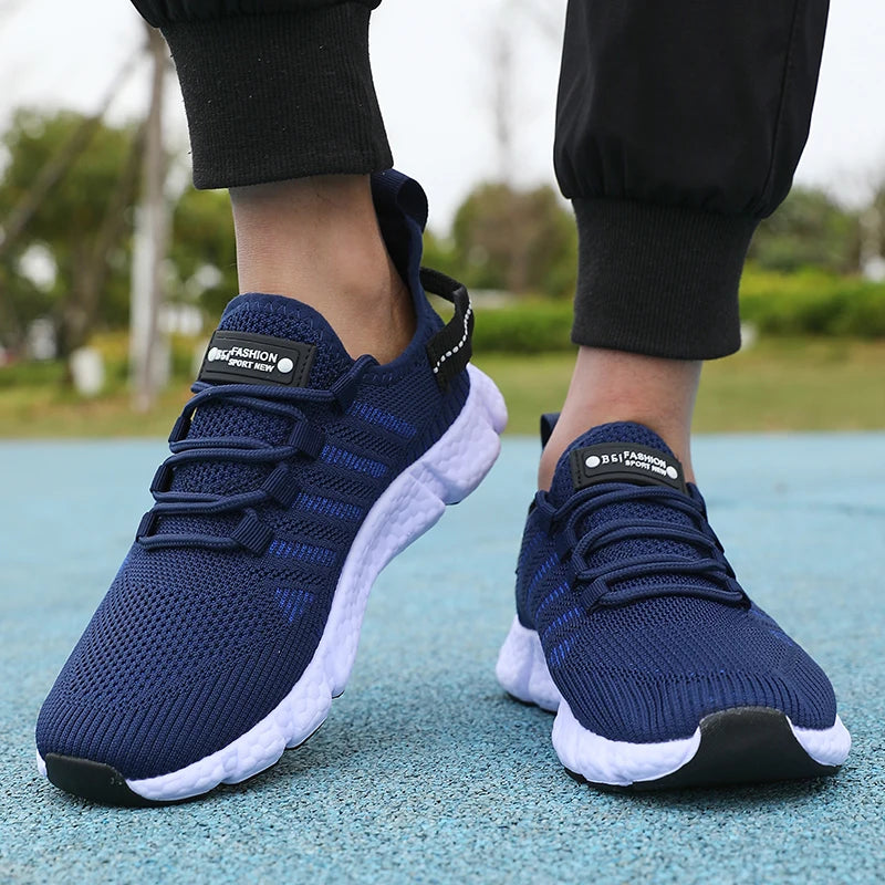 New Summer Soft Soled Running Shoes Men Mesh Breathable Casual Shoes Comfortable Fashionable Versatile Outdoor Exercise Shoes