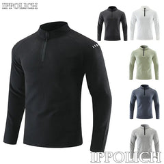 Running Long Sleeve T-shirt Reflective Men Sportswear Breathable Black Coat Gym Jogging Male Gym Fitness Spring Autumn Clothing