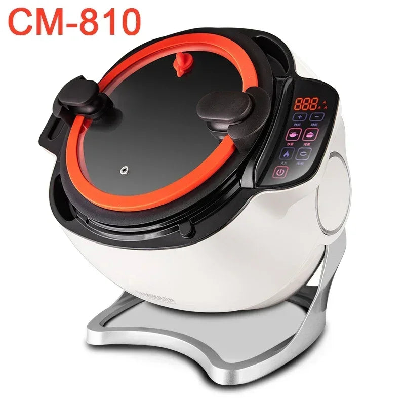 6L 220V  Intelligent Automatic Stir Frying Machine Household Electric Cooking Wok Pot Non-stick Multifunctional Cooker Pot 2000W