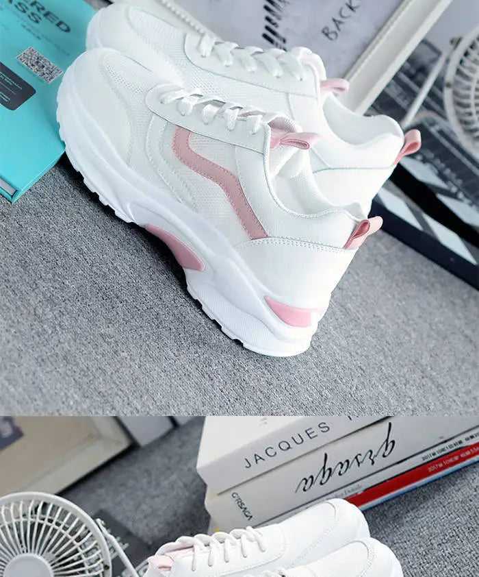 spring autumn Casual Zapatos Mujer Shoes Comfortable Breathable Mesh Sneakers Womens's Flat White Sneakers Vulcanized designer