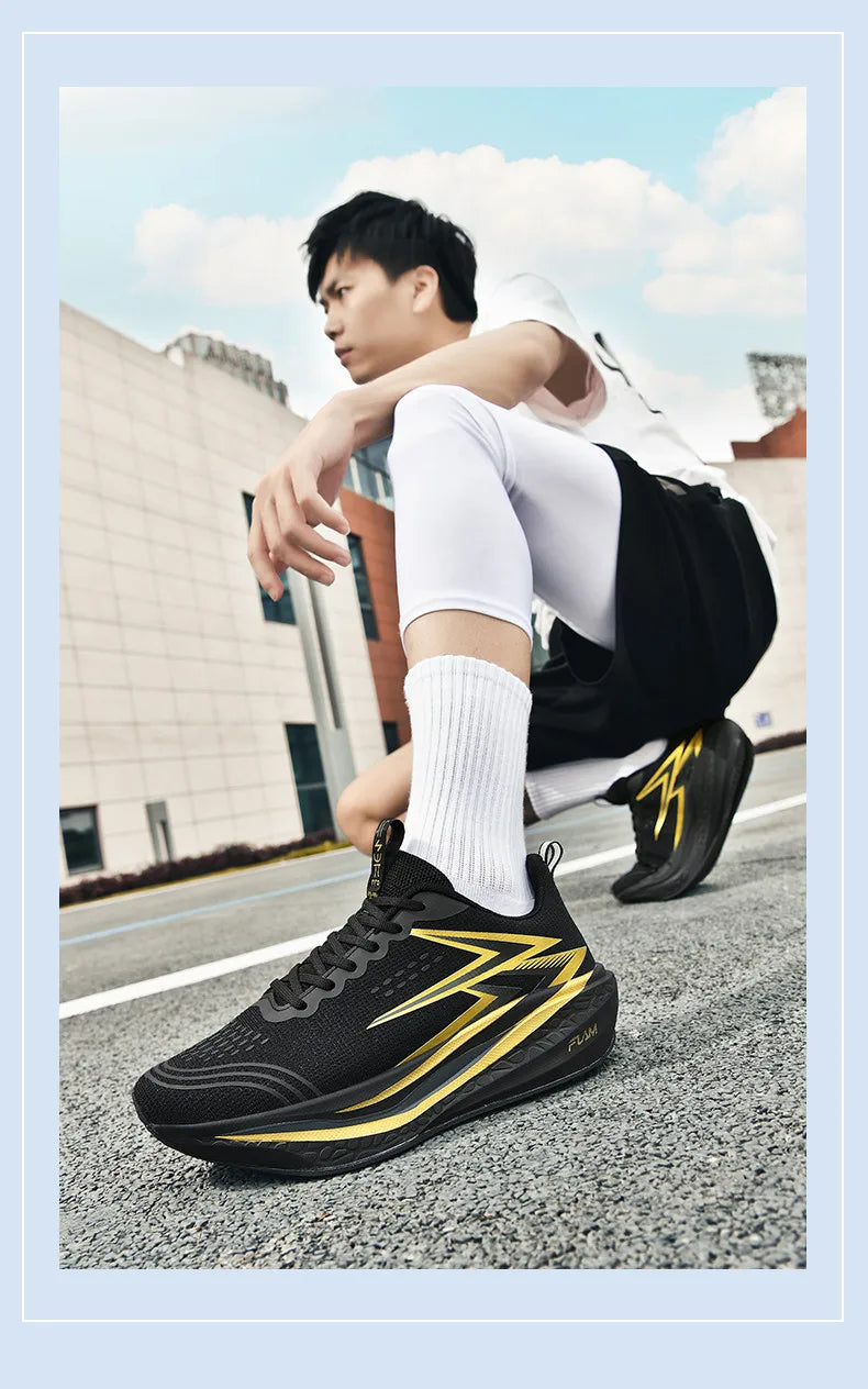 Full-Length Carbon Plate Running Shoes for Boys and Girls, New Breathable Non-Slip Men's Running Shoes, Marathon Racing Shoes