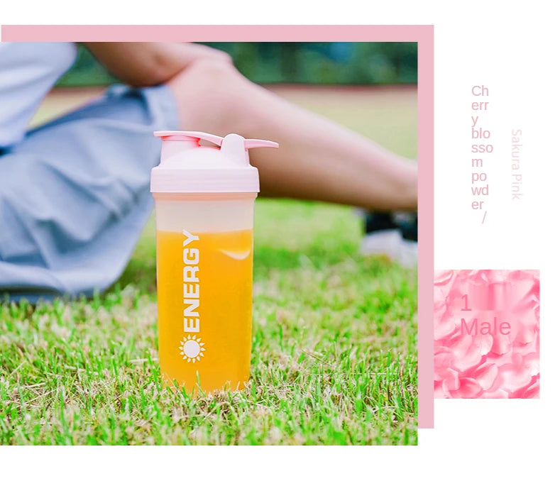 500/700MLSports Water Bottle Protein Shaker Outdoor Travel Portable JuiceCup With Powder Case Coffee Mugs Leak Proof DrinkBottle