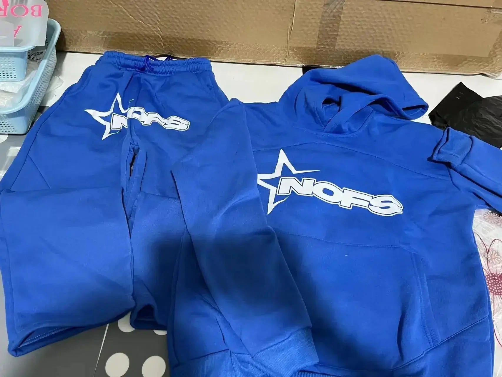 Nofs Tracksuit Men's Hoodie Sweatpants Suit Y2K Sweatshirt Pants Jogging Set Hip-pop Punk Rock Gothic Hoody Streetwear Hooded باور أب | Power Up