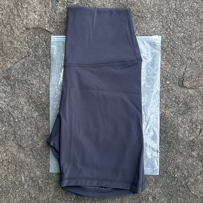 Women Sports Shorts High Waist Yoga Shorts Slim Fit Butt Lift Gym Running High Elastic Nylon Shorts