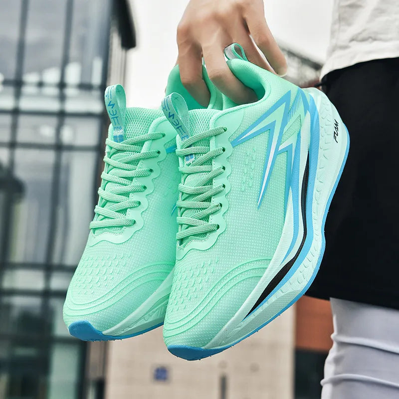 Full-Length Carbon Plate Running Shoes for Boys and Girls, New Breathable Non-Slip Men's Running Shoes, Marathon Racing Shoes