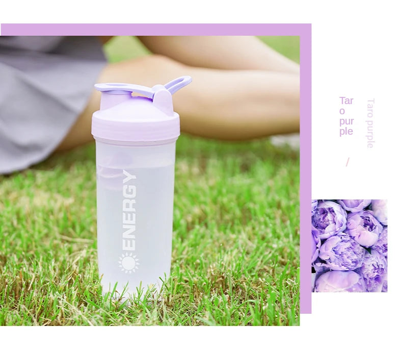 500/700MLSports Water Bottle Protein Shaker Outdoor Travel Portable JuiceCup With Powder Case Coffee Mugs Leak Proof DrinkBottle