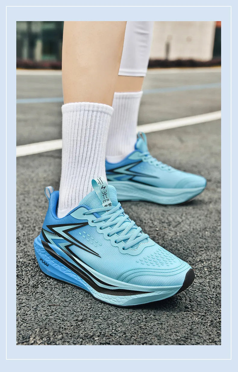 Full-Length Carbon Plate Running Shoes for Boys and Girls, New Breathable Non-Slip Men's Running Shoes, Marathon Racing Shoes