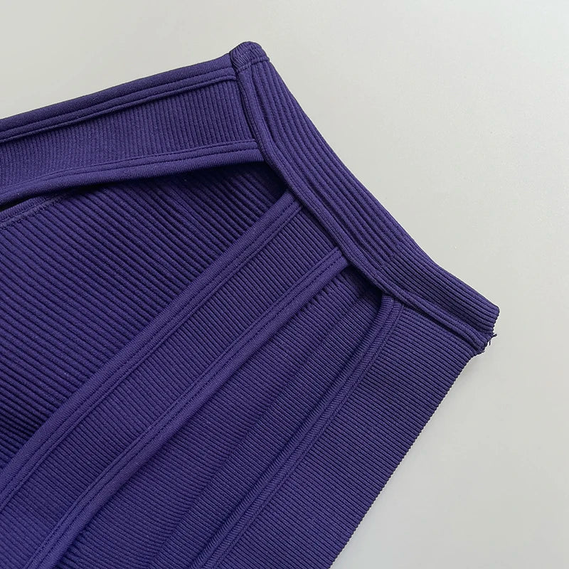 One Shoulder Cut Out Back Sports Bra Women Breathable Running Yoga Crop Top