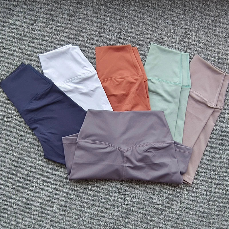 Women Sports Shorts High Waist Yoga Shorts Slim Fit Butt Lift Gym Running High Elastic Nylon Shorts