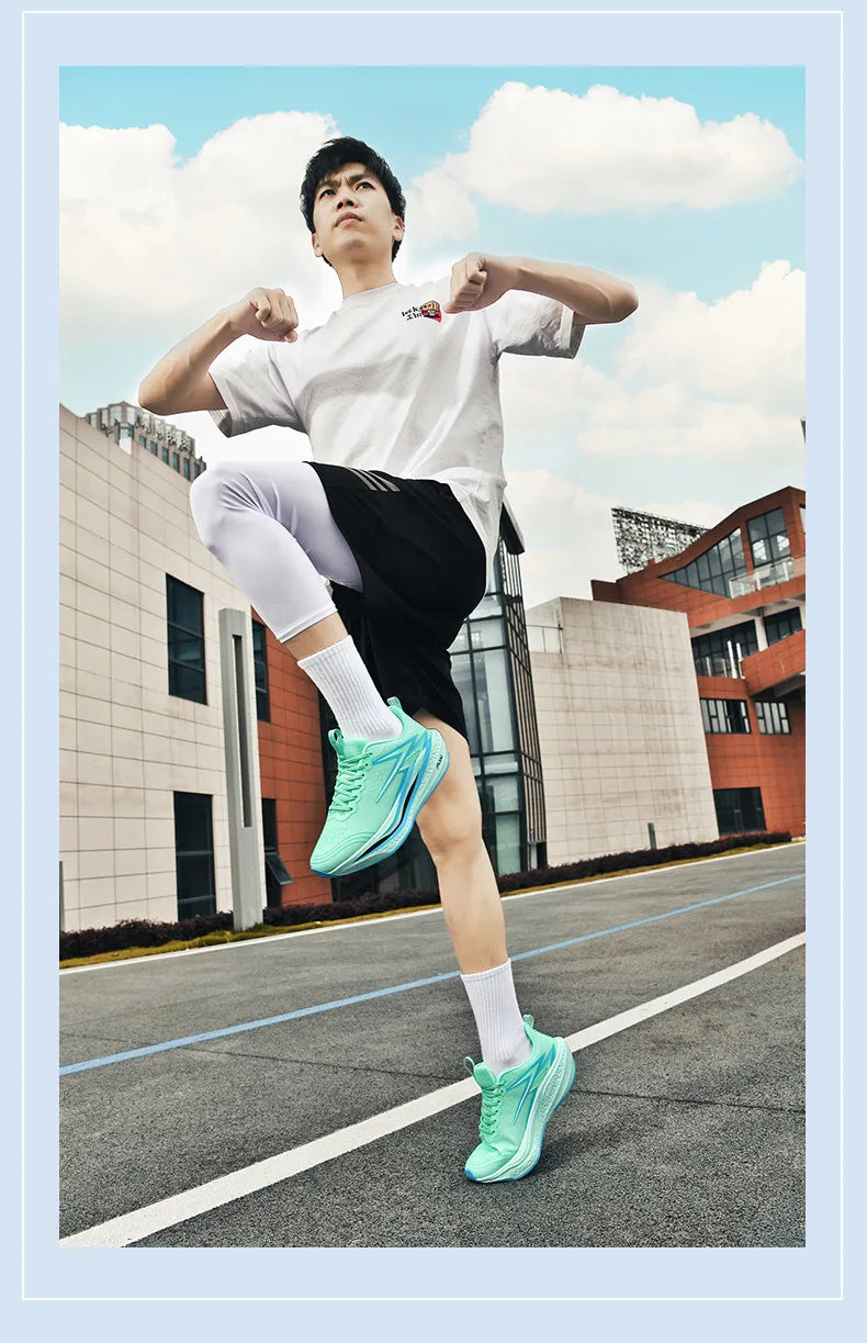 Full-Length Carbon Plate Running Shoes for Boys and Girls, New Breathable Non-Slip Men's Running Shoes, Marathon Racing Shoes