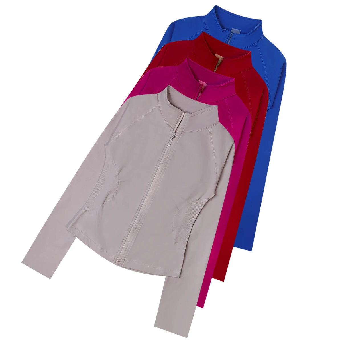 NCLAGEN Woman's Sports Jacket Zip Up Gym Clothes Long Sleeve Workout Seamless Top Speed Activewear Yoga Pilates Running Coats