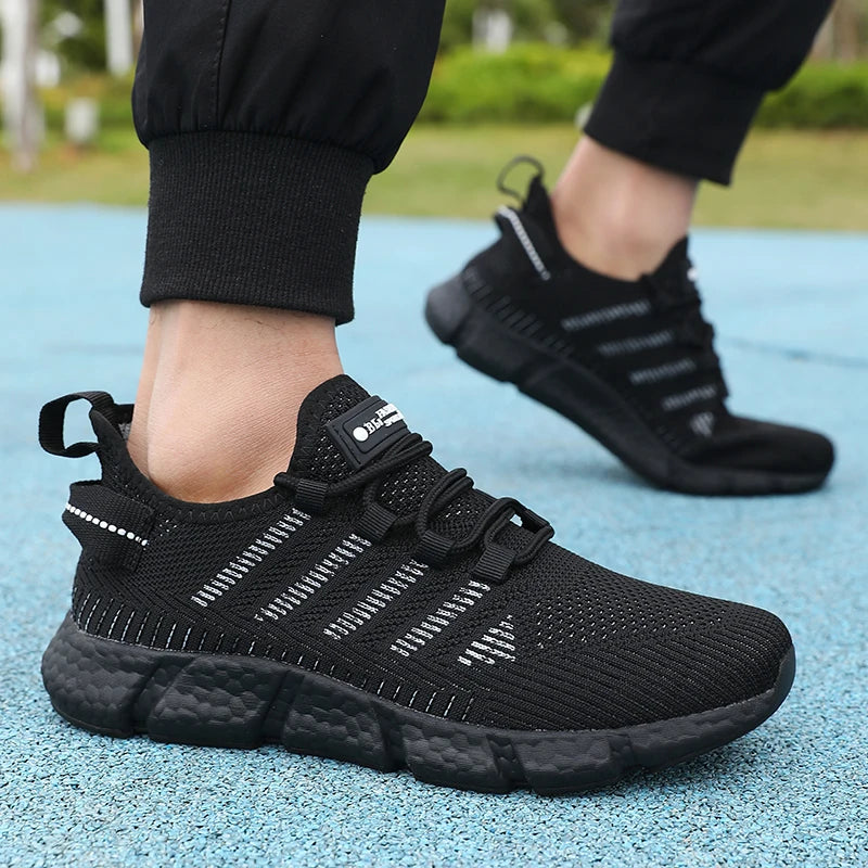 New Summer Soft Soled Running Shoes Men Mesh Breathable Casual Shoes Comfortable Fashionable Versatile Outdoor Exercise Shoes