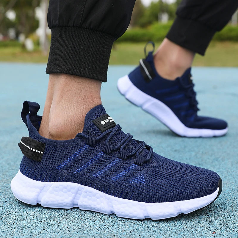 New Summer Soft Soled Running Shoes Men Mesh Breathable Casual Shoes Comfortable Fashionable Versatile Outdoor Exercise Shoes