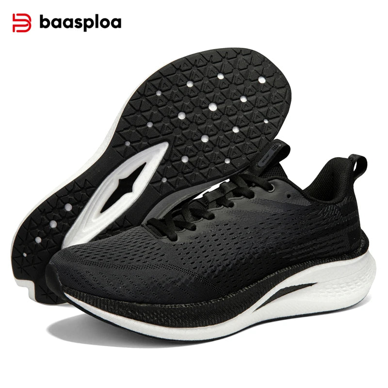 Baasploa Men Jogging Sports Shoes Carbon Plate Professional Cushioning Sneakers Male Outdoor Breathable Non Slip Running Shoes