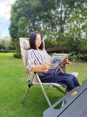Lohascamping 5-speed Angle Adjustable Backrest Camping Chair aluminum alloy folding Relax chair outdoor lounge Bench Chair