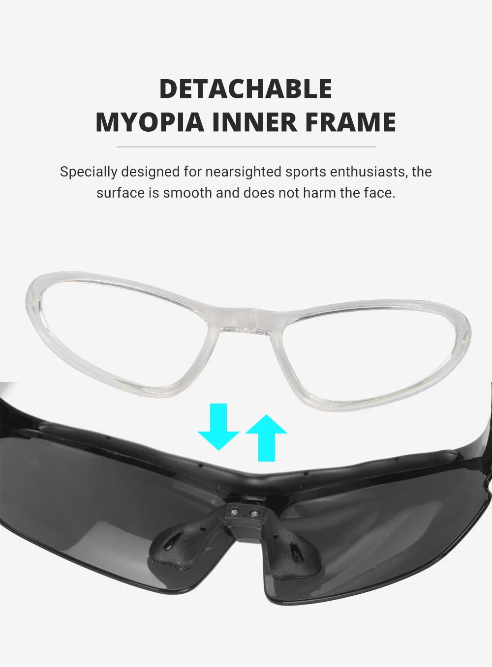 Cycling Glasses 5 Lens Mens Womens Sports Sunglasses Cycling Goggles MTB Road Anti-glare Riding Bicycle Bike Eyewear Protection