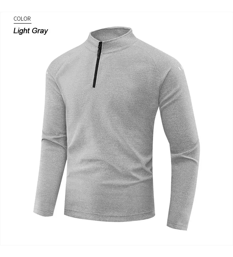 Running Long Sleeve T-shirt Reflective Men Sportswear Breathable Black Coat Gym Jogging Male Gym Fitness Spring Autumn Clothing