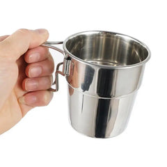 Hiking Cup 4X 300ml Camping Mugs Stainless Steel Camping Cups & Mugs Drinking Cup Stackable Metal Camping Mug for Camping Travel