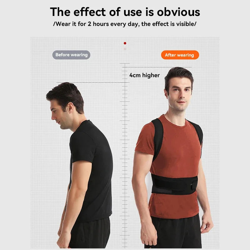 Back Brace Posture Corrector Belt for Women & Men Back Lumbar Support Adjustable Shoulder Posture Support for Improve Scoliosis