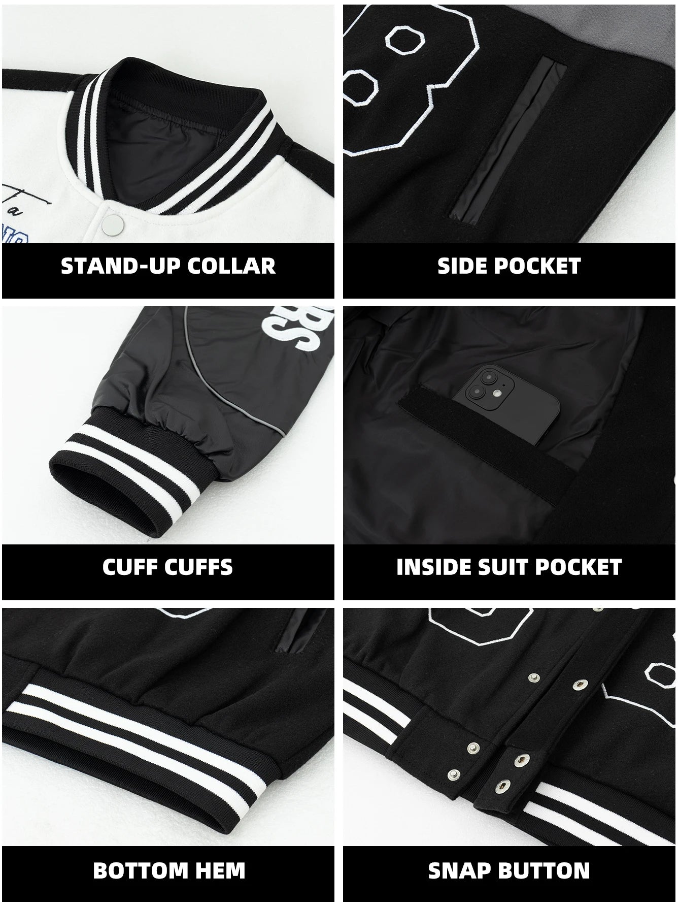 Men's Colorblock Bomber Jacket,Drop Shoulder Design,Casual Long Sleeve,Zipper Pocket,Fall & Winter Fashion Outerwear