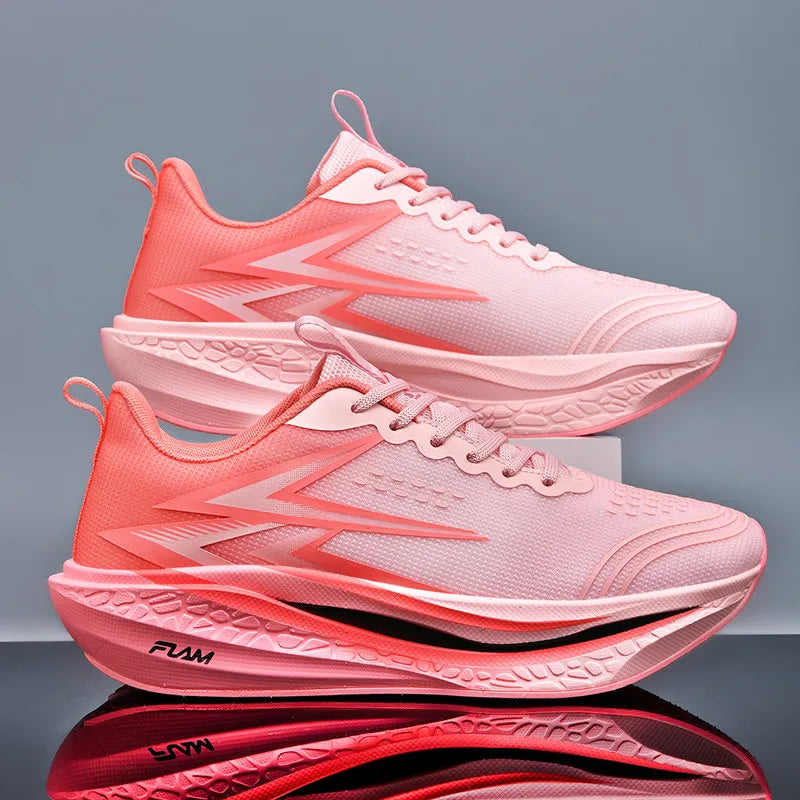 Full-Length Carbon Plate Running Shoes for Boys and Girls, New Breathable Non-Slip Men's Running Shoes, Marathon Racing Shoes