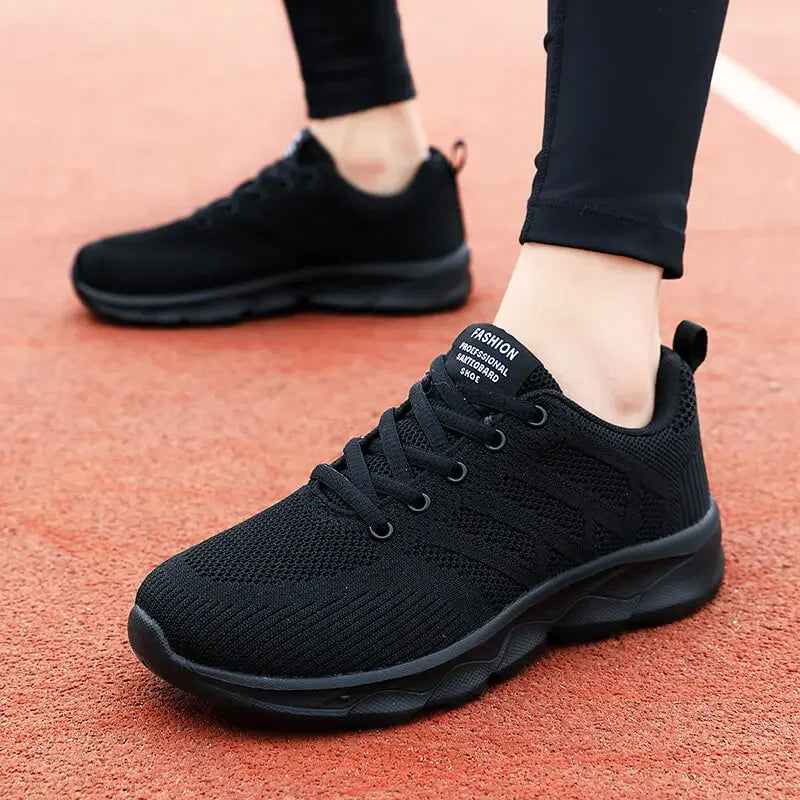 Black Non Slip Women's Shoes Fashion Lightweight Running Sneakers Breathable Casual Travel Shoes Comfortable Work Shoes for Work