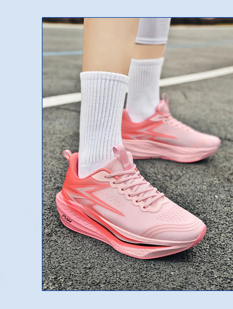 Full-Length Carbon Plate Running Shoes for Boys and Girls, New Breathable Non-Slip Men's Running Shoes, Marathon Racing Shoes