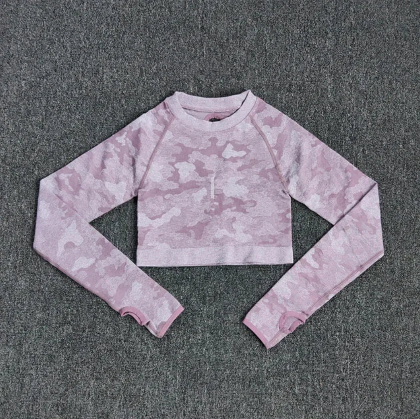 Tie Dyeing Seamless Yoga Set Gym Fitness Two Piece Set Women Clothing Sexy Back Crop Top High Waist Workout Leggings Sportswear