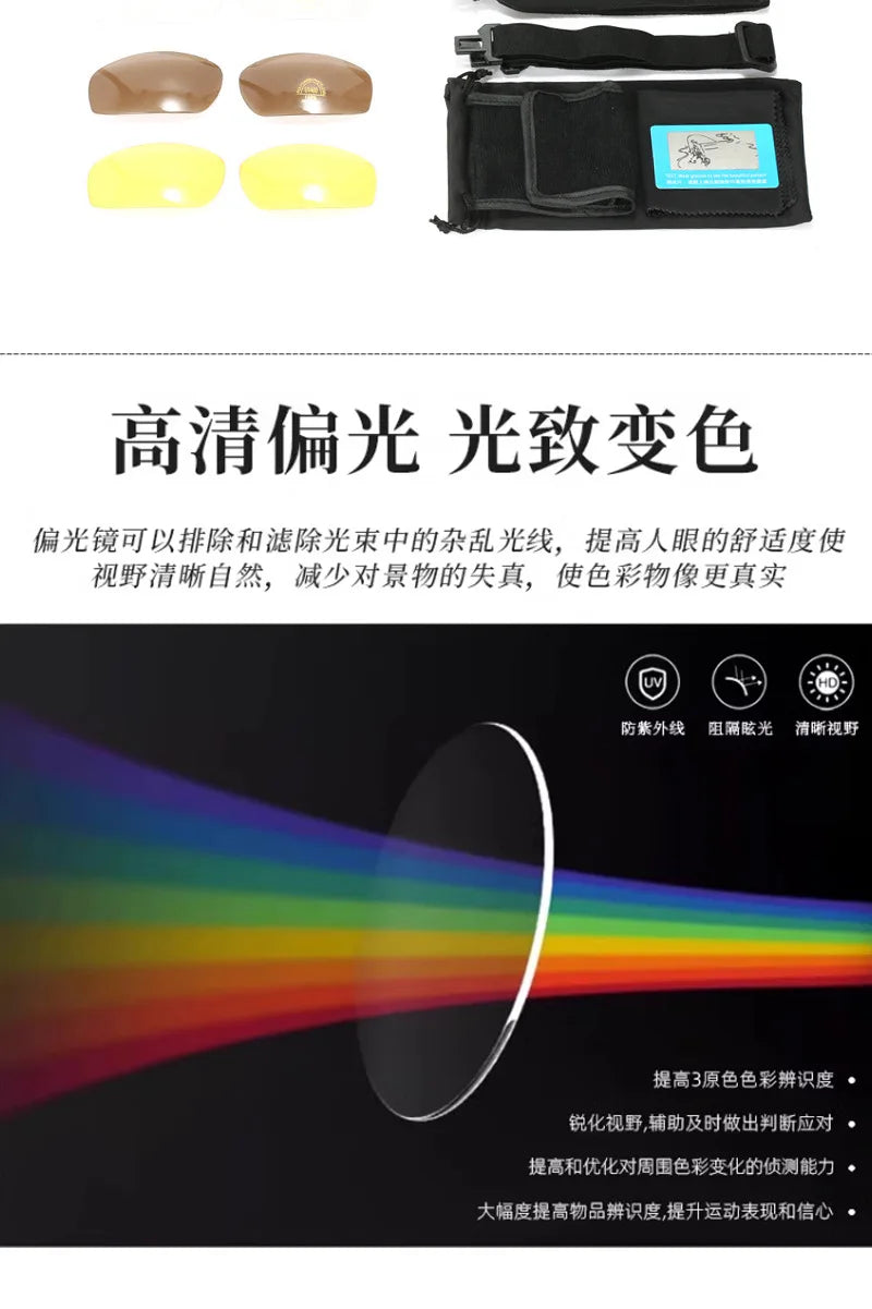 Military Goggles for Men Polarized Sunglasses Smoke Lens Airsoft Shooting Glasses Bullet-Proof Motorcycle Cycling Protection