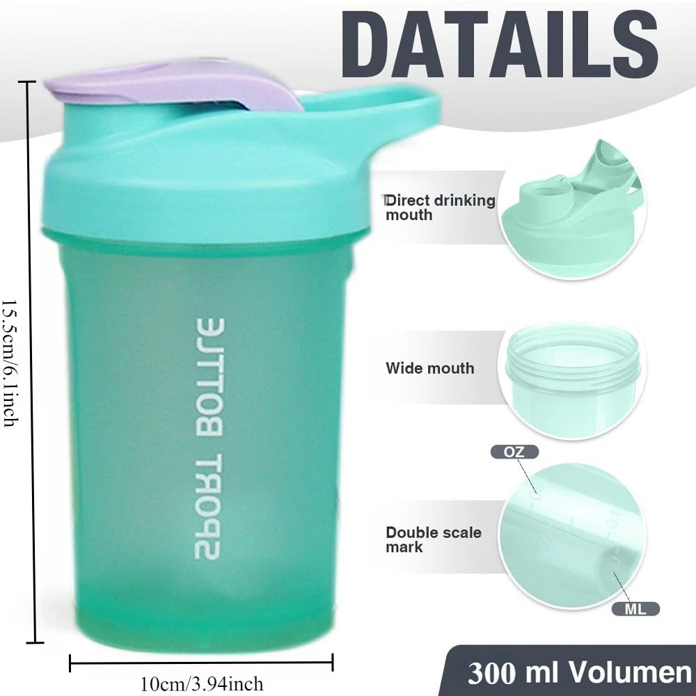 300ml Best Shaker Cup, Protein Sports Shaker Cup Tritan Material, with Plastic Ball Drink Cup Suitable for Sports and Fitness