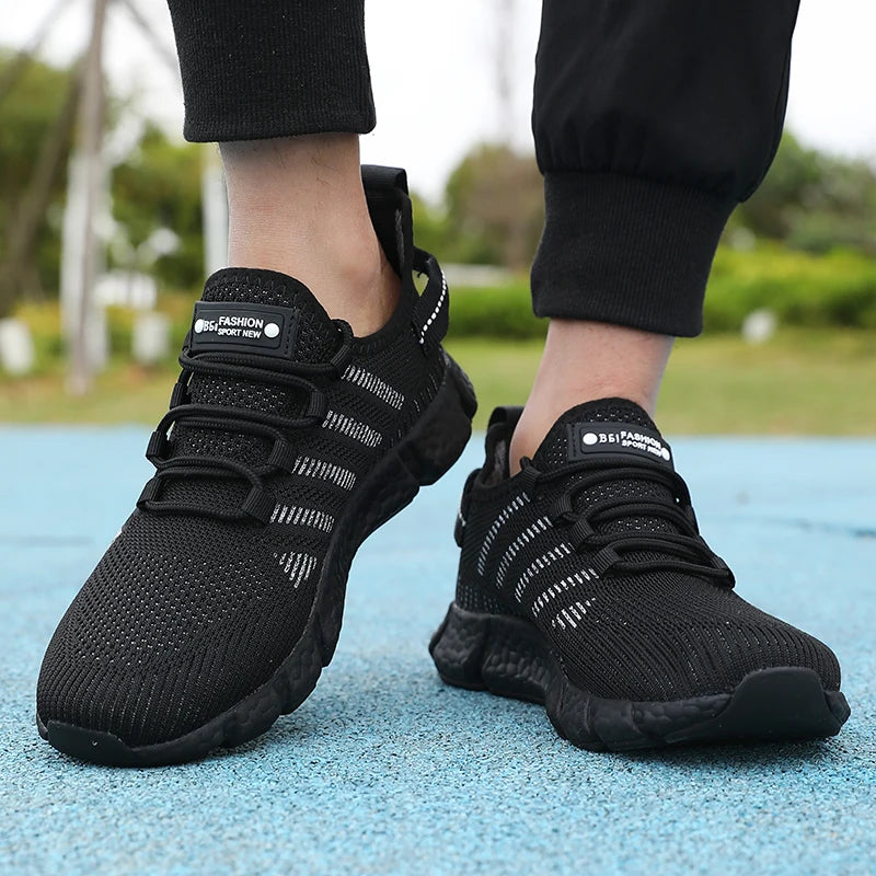 New Summer Soft Soled Running Shoes Men Mesh Breathable Casual Shoes Comfortable Fashionable Versatile Outdoor Exercise Shoes