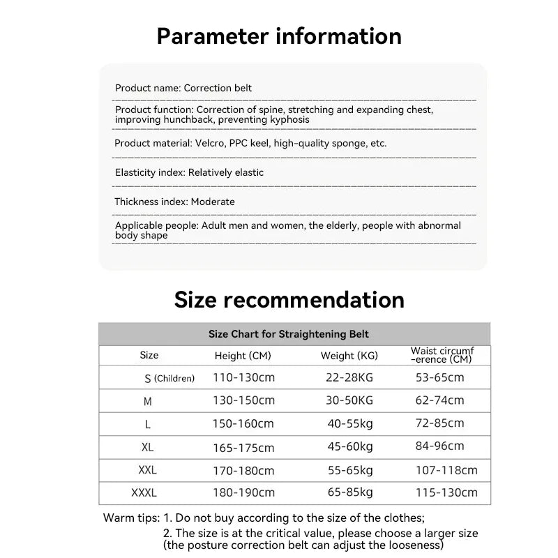 Back Brace Posture Corrector Belt for Women & Men Back Lumbar Support Adjustable Shoulder Posture Support for Improve Scoliosis