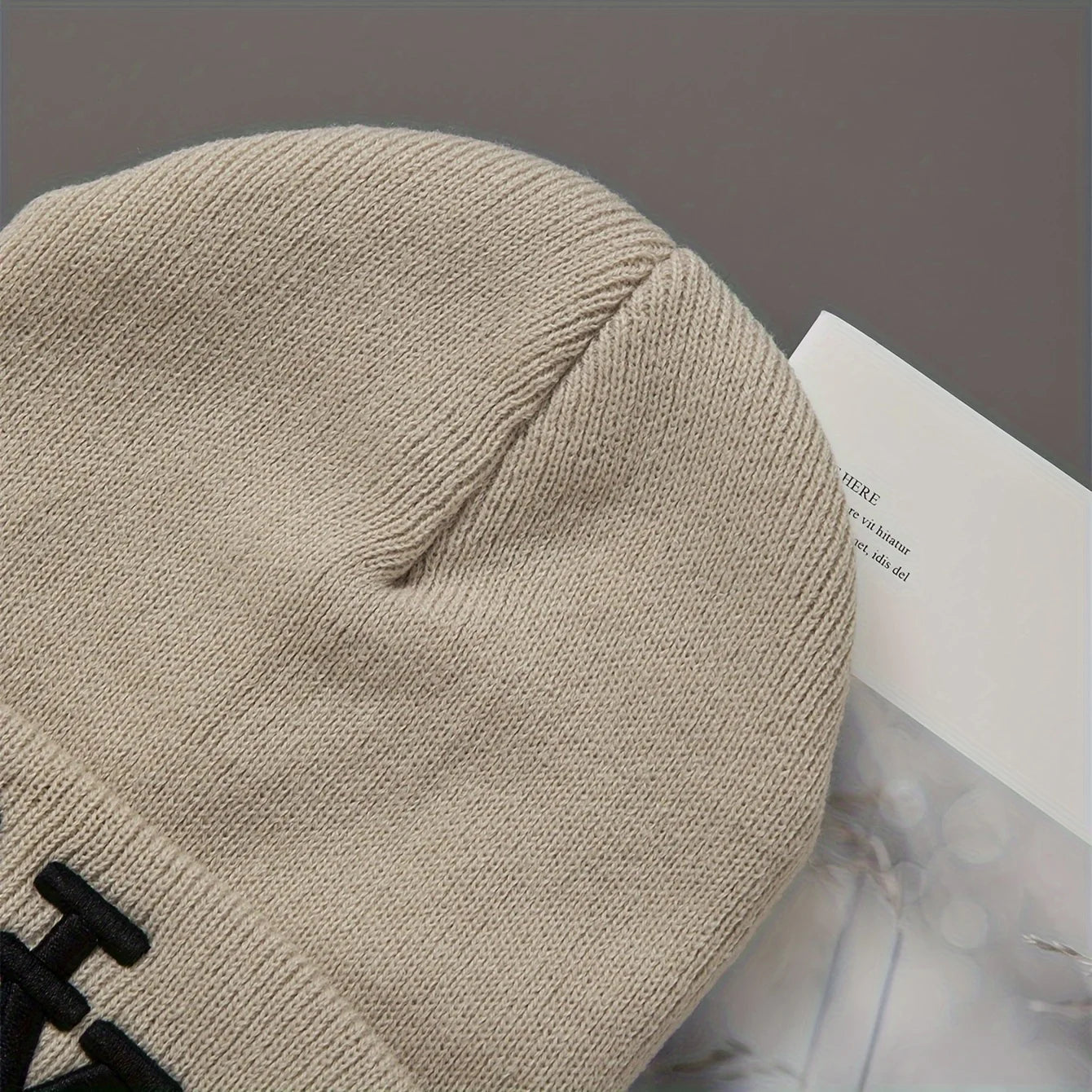 1/2/3pcs Unisex Winter Beanie Hats, Solid Color Knitted Warm Outdoor Caps with Embroidered NY Logo, Hand Washable, Black