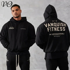 Men Oversized Pullover Hoodie Cotton Loose Sportswear Joggers Gym Sports Fitness Running Training Coat Casual Fashion Sweatshirt باور أب | Power Up