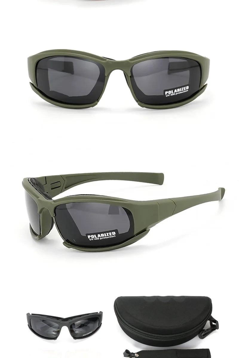 Military Goggles for Men Polarized Sunglasses Smoke Lens Airsoft Shooting Glasses Bullet-Proof Motorcycle Cycling Protection