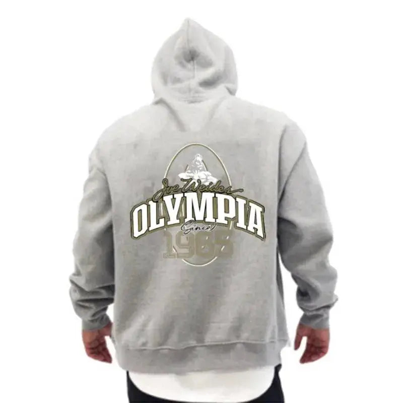 OLYMPIA Autumn and winter New Orsay Commemorative Fitness Hooded Sweatshirt Trend Olympia Casual Running Sports Tops باور أب | Power Up