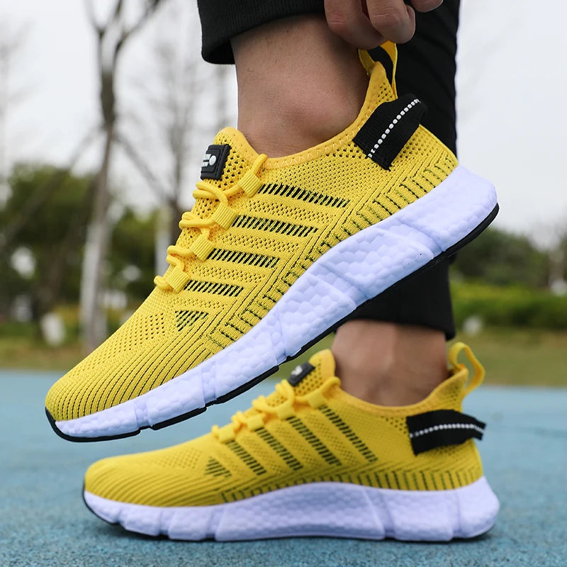 New Summer Soft Soled Running Shoes Men Mesh Breathable Casual Shoes Comfortable Fashionable Versatile Outdoor Exercise Shoes