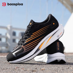 Baasploa Men Jogging Sports Shoes Carbon Plate Professional Cushioning Sneakers Male Outdoor Breathable Non Slip Running Shoes