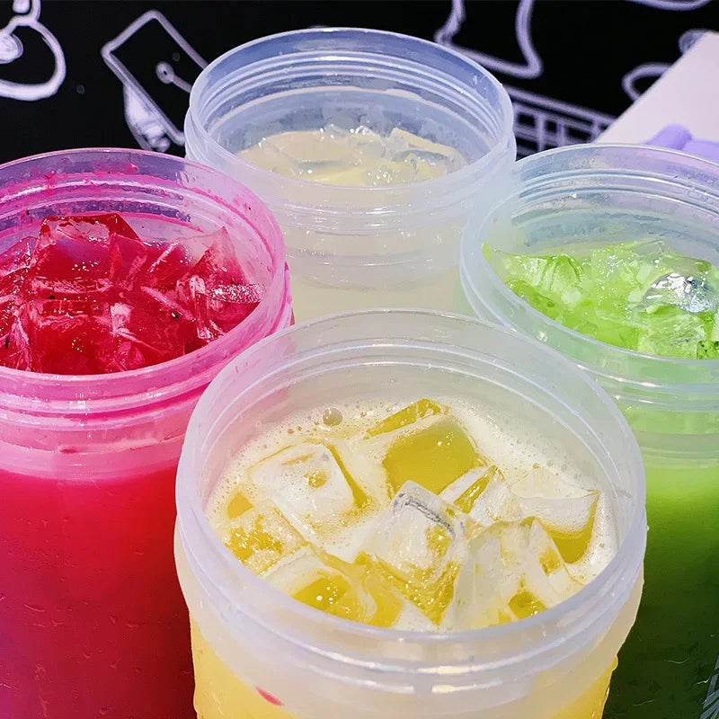 500/700MLSports Water Bottle Protein Shaker Outdoor Travel Portable JuiceCup With Powder Case Coffee Mugs Leak Proof DrinkBottle