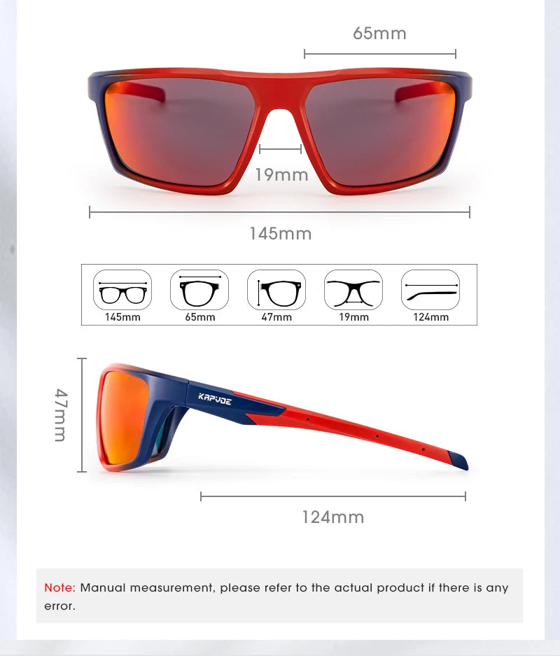 Kapvoe Polarized Cycling Sunglasses Cycling Glasses Man Women UV400 Bike Goggles Rode Fishing Sports Eyewear Outdoor MTB Bicycle