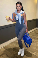Vital Goddess Active Jumpsuit In Infinity Seamless - Black Fashion Nova