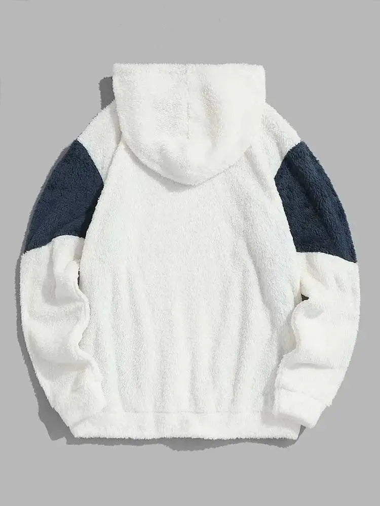 Paris Color-Blocked Fleece Hoodie Modavivo