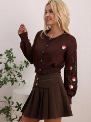 Pinnacle Mushroom Embroidered Cardigan Modavivo